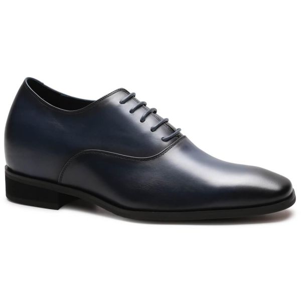 Buty wizytowe z podwyższeniem dla mężczyzn Niebieskie buty Oxford 7 CM / 2.76 cala