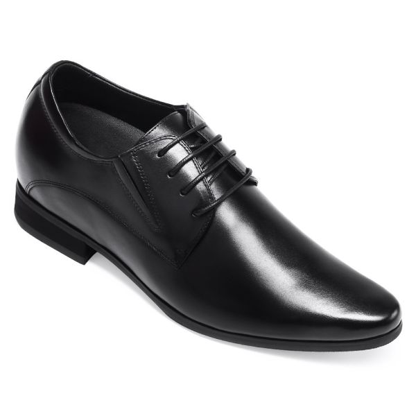 Czarne buty podwyższające, buty eleganckie z zachodnim stylem 8CM Wyższe