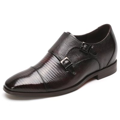 Buty Monk Strap z skóry z legwana 7 cm | CHAMARIPA