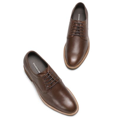 Brązowe buty derby 8 CM | CHAMARIPA