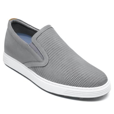 6CM Szare Zamszowe Buty Slip-On | CHAMARIPA