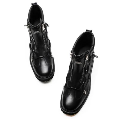 Czarne buty casualowe na zewnątrz 9CM | CHAMARIPA