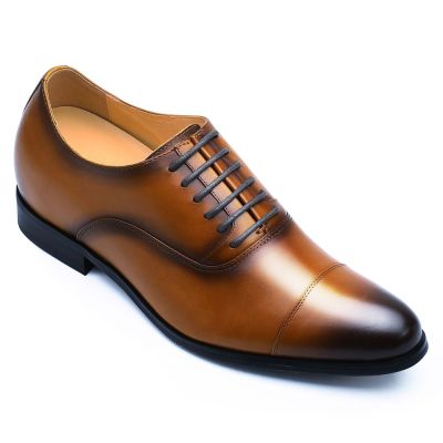 Ciemnobrązowe Buty Oxford 7CM | CHAMARIPA