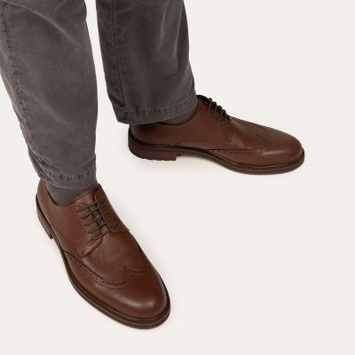 Męskie 6CM Derby – Buty Wingtip Brogue