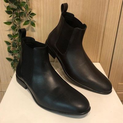 Czarne Botki Chelsea z Ekoskóry 6CM | CHAMARIPA