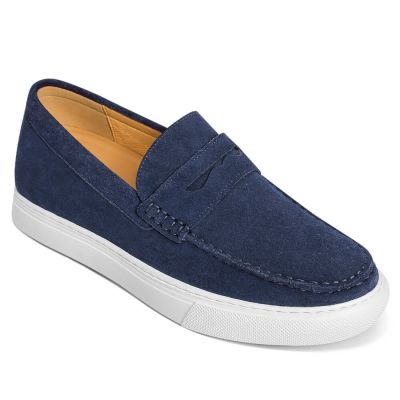 Penny loafers z zamszu - od 6 do 8 cm zwiększający wzrost